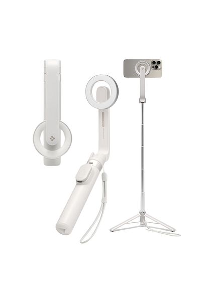 Spigen Selfie Stick Tripod Bluetooth Magsafe, Iphone Android Universal, Wireless Rechargeable, White