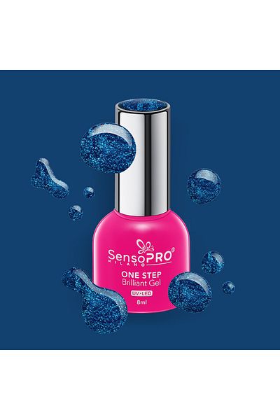 SensoPRO Milano Oja semipermanentă Brilliant într-un singur pas, 8 ml, Blue Diamond #79