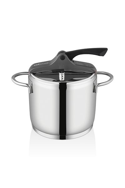 SAFINOX Vision 10 Liter Pressure Cooker with Wire Handle - Black
