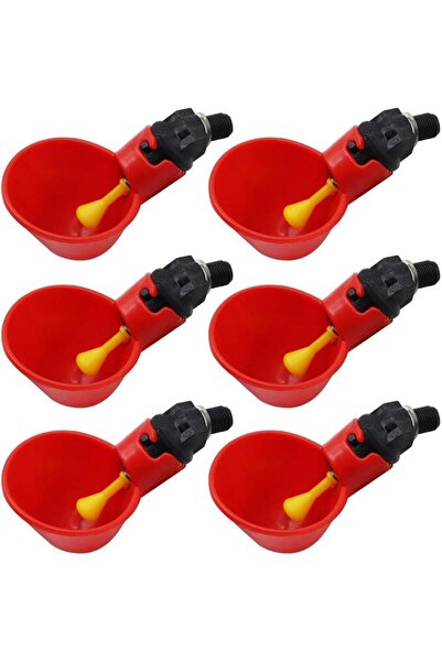 OEM Set of 6 bird feeders, Plastic, Red