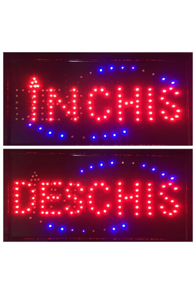 OEM Afișaj PANEL LED Deschis - Închis cu buton pentru schimbarea mesajului