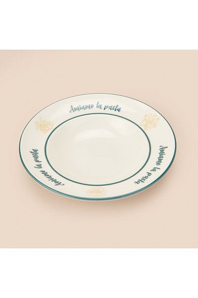 Evidea Kitchen Amiamo Pasta Pasta Plate - White - 27 cm