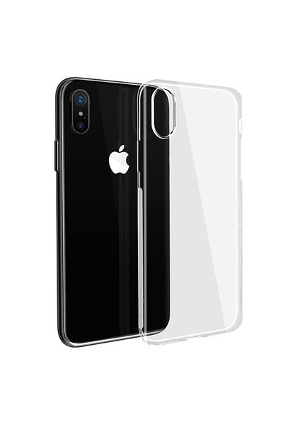OEM SET Husă de protecție transparentă din silicon (TPU Gel) + folie de protecție ecran din sticlă securizată pentru IPHONE X
