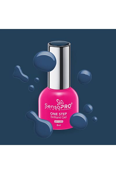 SensoPRO Milano Ojă semipermanentă Brilliant într-un singur pas, 8 ml, Blueberry Macarons #58
