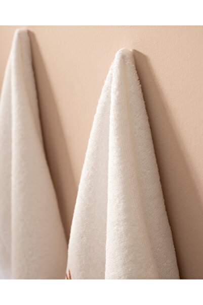 Madame Coco Ethe Вишитий 100% бавовняний рушник для рук, 2 шт. - Білий - 30x45 см