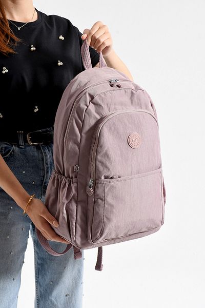 Just Polo Unisex Waterproof Imported Crinkle Fabric School Business and Travel Backpack with Laptop Compartment