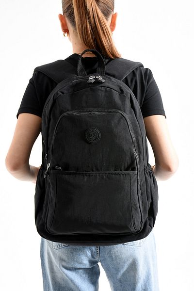 Just Polo Unisex Waterproof Imported Crinkle Fabric School Business and Travel Backpack with Laptop Compartment