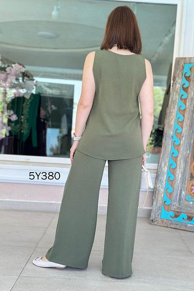 İnce Topuk Zero Sleeve Aerobin Fabric Suit 5Y380