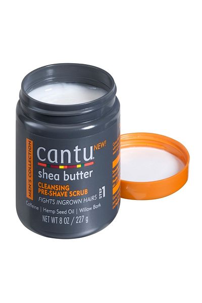 Cantu Men's Cleansing Pre-Shave Scrub 8 oz – Deep Clean & Exfoliate for a Smooth Shave
