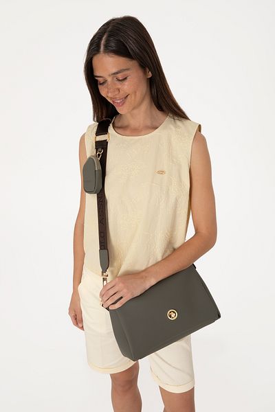 U.S. Polo Assn. Women's Khaki Shoulder Bag 50293655-Vr027