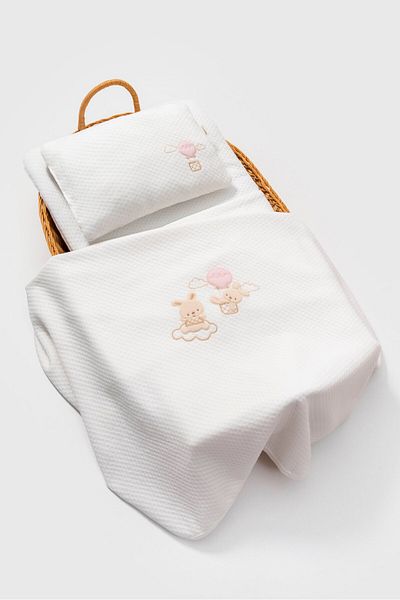 Bebitof Cute Balloon Rabbit Pattern 0-24 Months 3 Piece Diaper Changing Set