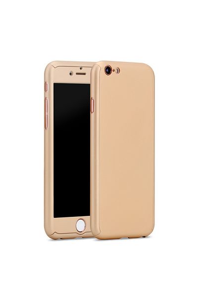 Gold Carcasă Apple iPhone 5/5S/SE Full Cover 360 aurie + folie de protecție