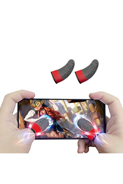 SKYDDAR INNOVATION Finger Sleeves for Gaming, Professional, Phone and Tablet, SKDR HyperFlex FS4 - Red Gray