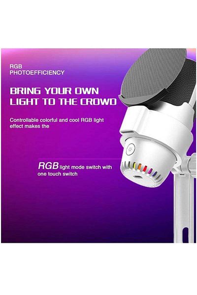 COOYA Condenser Microphone, USB Computer Gaming Mic for/PC/PS4/ PS5/Desktop for Gaming, YouTube, Discord