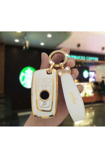 OEM White smart key cover BMW F20 F30 G20 F31 F34 G30 F11 M1 M2 M6 X2 X3 F25 series 1 3 6 E39 E46 E60 E