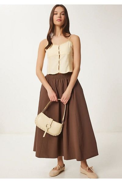 BUSEM S0017621 Bsm Waist Elastic Detailed Long Skirt