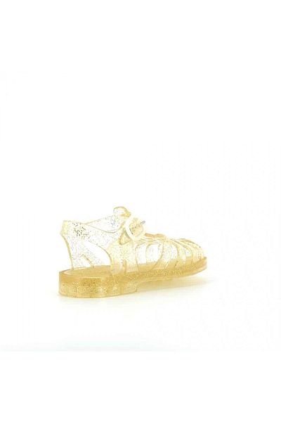 MEDUSE Sun Dore Paillete Children's Sandals - Transparent Yellow