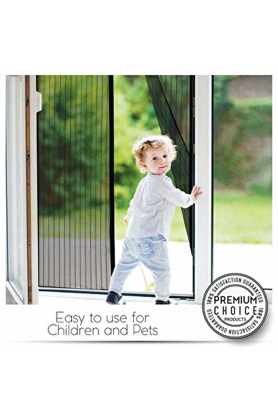OEM Vivo insect screen / door curtain, with magnetic closure, 210x100 cm, black