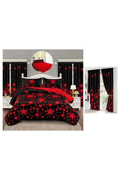 CHIRASO CHIRASO 6-Piece Bedding Set, with Drapery, Sheet 160x230, Duvet Cover, 2 Pillowcases
