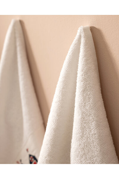 Madame Coco Harrıet Вишитий 100% бавовняний рушник для рук, 2 шт. - Білий - 30x45 см