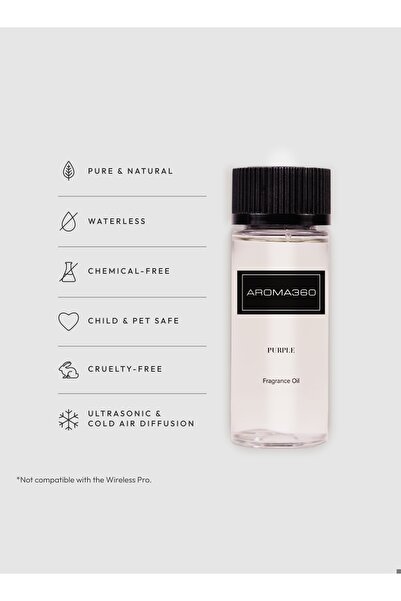 Aroma360 زيت عطري أرجواني - زهرة النيرولي، الفلفل الأسود، الهيل والباتشولي - 50 مل، 1.7 أونصة سائلة