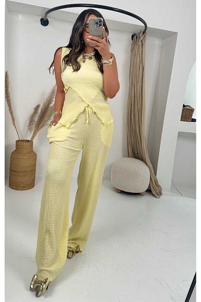 Sohotique By P Pike Fabric Triangle Closure Suit Yellow