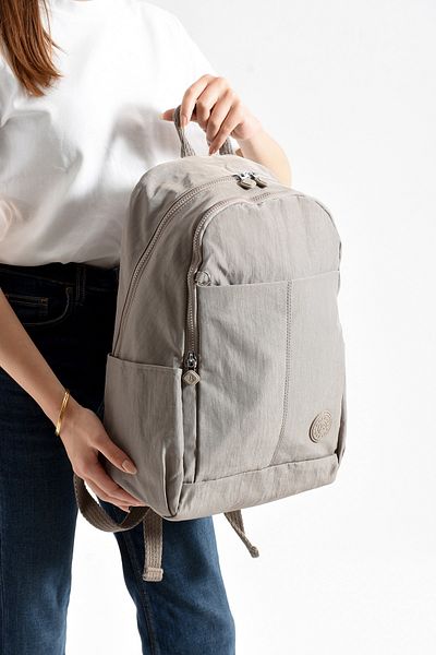 Just Polo Unisex Waterproof Imported Crinkle Fabric School Business and Travel Backpack with Laptop Compartment