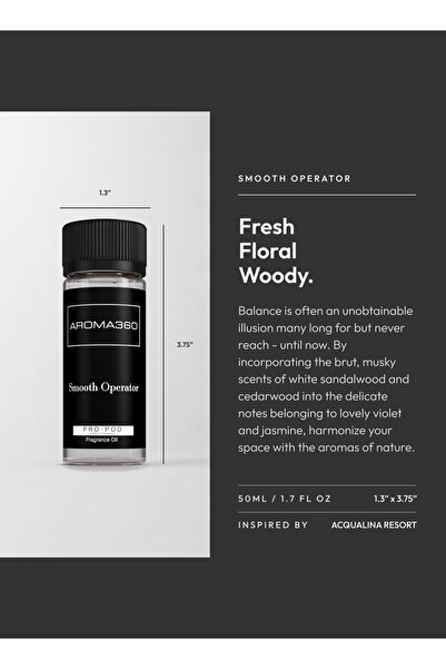 Aroma360 زيت موزع سموذ أوبيريتور برو-بود - أرجواني، خشب الصندل، وباتشولي - 50 مل، 1.7 أونصة سائلة