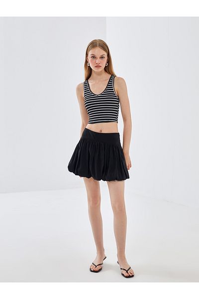 LC Waikiki V-Neck Striped Crop Women's Tank Top