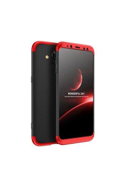 BLACK Калъф за Samsung Galaxy S7 Edge, MyStyle, 360° 3в1, черно-червен