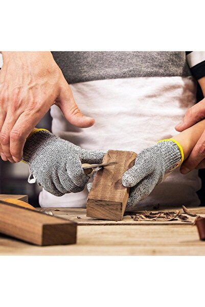 OEM Mănuși profesionale din poliester CAT5 anti-tăiere și antiaderentă cu ins...