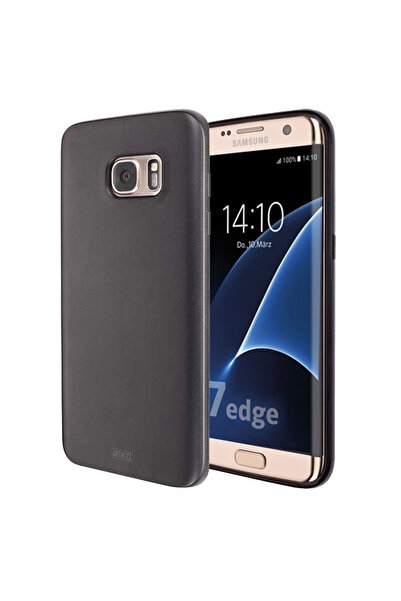 BLACK Θήκη TPU συμβατή με SAMSUNG Galaxy S7 Edge - Μαύρη ματ σιλικόνη