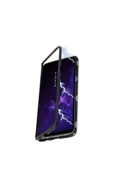 BLACK Carcasă magnetică pentru Samsung Galaxy S9 Plus, Neagră/Transparentă