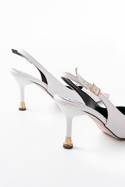 Luis & Lea Inf-1151 White Daily Open Back Heeled Shoes