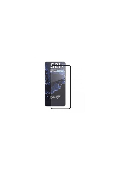 BLACK Folie de sticlă securizată, compatibilă cu Samsung S21, neagră-transparentă