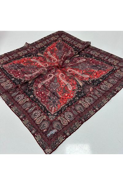 Bonjela Μαλακό βαμβακερό κασκόλ Claret Red Series LDB9402