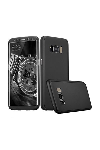 BLACK Carcasă plastic Aisi Full Cover 360 pentru Samsung S8 Plus - Neagră