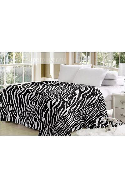 Fabienne Zebra Print Double Blanket 200x220cm Plush Soft Travel Blanket 280 GSM