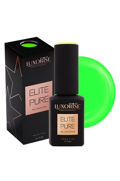 LUXORISE Oja semipermanentă Hema Free LUXORISE ELITE PURE - Verde fluorescent, 15ml