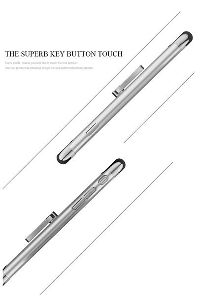 Silver Carcasă completă Apple iPhone 6 Plus/6S Plus 3 în 1 ultrasubțire, argintie mată, cu inel G și folie de sticlă