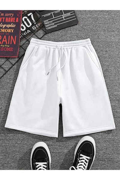 npLStore Printless Plain Basic Summer Sports Shorts - Casual Combed Cotton Shorts