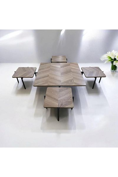 DEC13 Modern and elegant design 4+1 serving table set