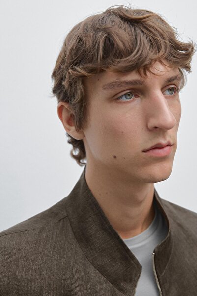 Massimo Dutti Soluk Efektli Total Look Keten Bomber Ceket