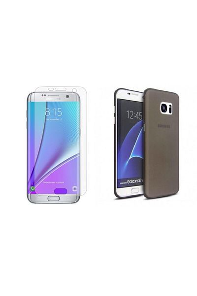 OEM Carcasă Samsung Galaxy S6 MyStyle, TPU subțire fumurie, cu folie de sticlă gratuită