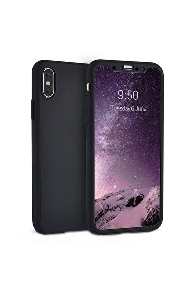BLACK 360° калъф за iPhone X и iPhone XS, черен