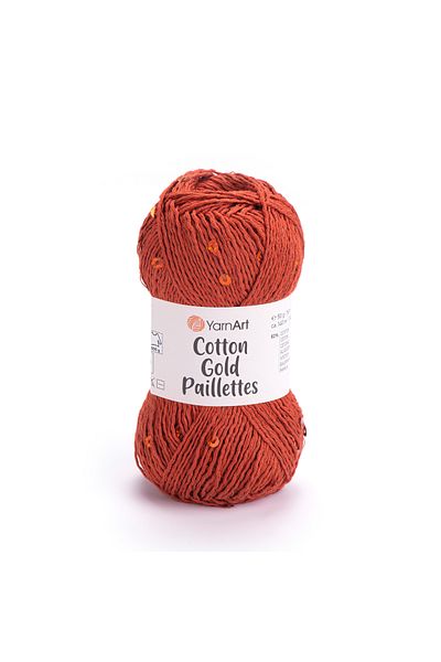 Yarnart Cotton Gold Paillettes - Knitting Yarn Tile-7117
