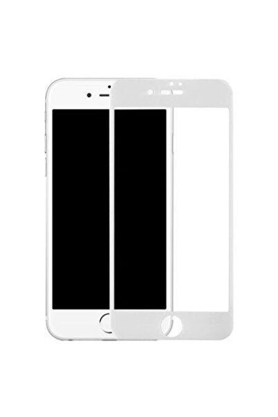 WHITE Folie de sticlă securizată pentru iPhone 7, 4D, protecție completă a ec...