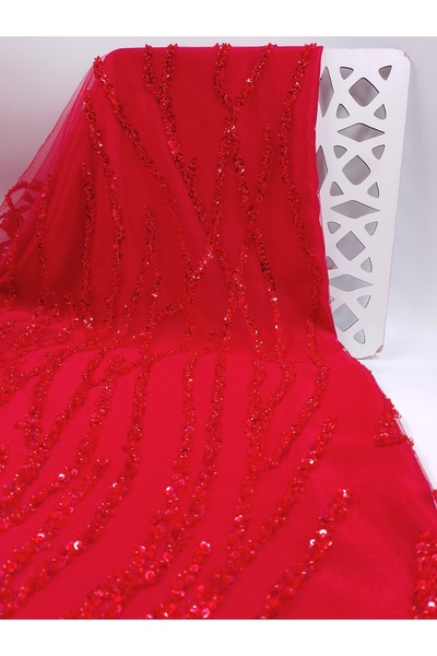ünsal tekstil Taşlı Abiyelik Kumaş(1 Metre × 1.5 En)