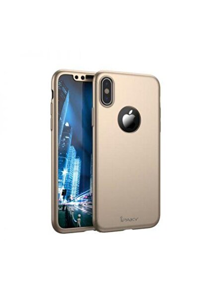 Gold Husă pentru Apple iPhone X MyStyle iPaky Original Gold, acoperire comple...