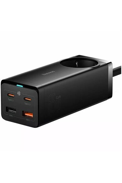 Baseus Baseus GaN3 Pro Desktop Powerstrip charging station, 65W, 2x USB-C, 1x USB, AC